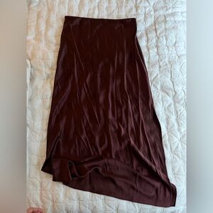 Madewell Deep Brown Silky Women's Skirt